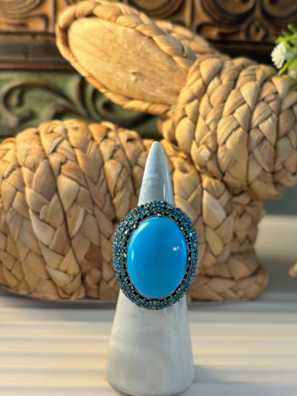 Park Lane "Eva" Ring Turquoise Color Size 8